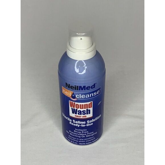 NeilMed Neil Cleanse Sterile Saline‎ Solution Wound Wash 6 Oz - Picture 1 of 2